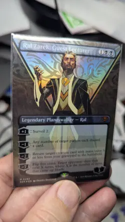1x Ral Zarek Guest Lecturer Borderless Foil NM Mythic - MTG SOS Strixhaven x1 - Image 1