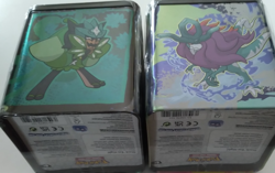 2 2026 Pokemon Stack Tins 3 TCG Booster Packs 2 Sticker Sheets Both Sealed - Image 3