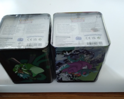 2 2026 Pokemon Stack Tins 3 TCG Booster Packs 2 Sticker Sheets Both Sealed - Image 4