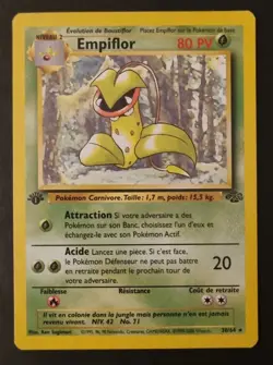 Carte Pokemon Empiflor 30/64 - Jungle - Edition 1 - FR - CGA Grading 8,5 - Image 1