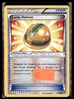 Pokemon Lucky Helmet 77/98 Ancient Origins Reverse Holo - Image 1