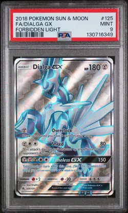 Dialga Gx 125/131 Forbidden Light Pokemon PSA 9 - Image 1