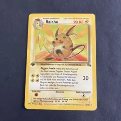 RAICHU 29/62 1. EDITION RARE FOSSIL 1999 POKEMON DEUTSCH - Image 1