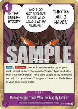 One Piece Royal Blood I Do Not Forgive Those Who Laugh At My Family! OP10-078 - Image 1