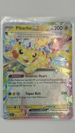 Pikachu ex 057/191 Holo Surging Sparks Pokemon Card - Image 1