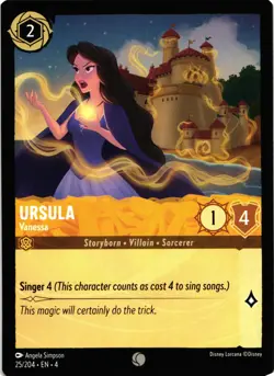 Disney Lorcana Ursula - Vanessa Character Card Regular Common - Image 1