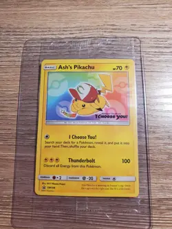 Pokemon - Ash's Pikachu - TCG SM108 2017 Promo Card - NEW/SEALED - Image 1