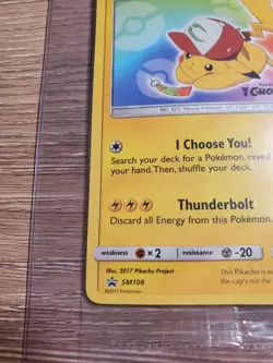 Pokemon - Ash's Pikachu - TCG SM108 2017 Promo Card - NEW/SEALED - Image 5