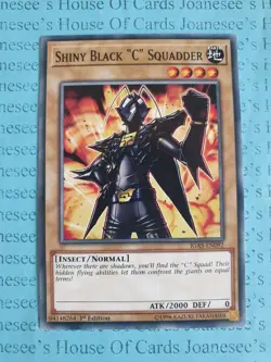 Shiny Black "C" Squadder IGAS-EN092 Common Yu-Gi-Oh Card 1st Edition New - Image 1
