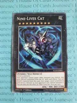 Nine-Lives Cat IGAS-EN083 Common Yu-Gi-Oh Card 1st Edition New - Image 1
