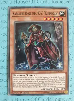 Karakuri Bonze mdl 9763 "Kunamzan" IGAS-EN014 Common Yu-Gi-Oh Card 1st Edition - Image 1