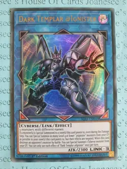 Dark Templar @Ignister IGAS-EN045 Ultra Rare Yu-Gi-Oh Card 1st Edition New - Image 1