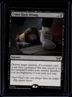 Come Back Wrong - 86 - DSK - NM - MTG Magic the Gathering - Image 1