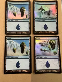 4x - Foil - Island - #'s 291,291,293,294 - Champions of Kamigawa - MTG - Magic - Image 1