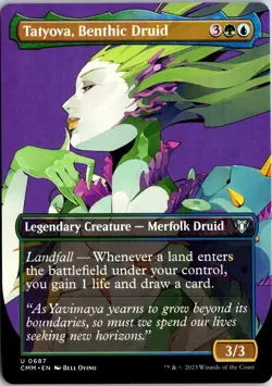 Tatyova, Benthic Druid (Borderless) 687 Commander Masters MTG NM - Image 1