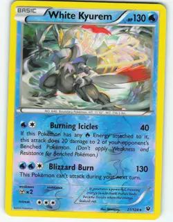 White Kyurem - Reverse Holo - 21/124 Fates Collide - Pokemon TCG - 2016 - Image 1
