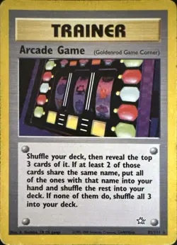 Arcade Game 83/111 Rare Neo Genesis Pokemon Unlimited Lightly Played - Image 1