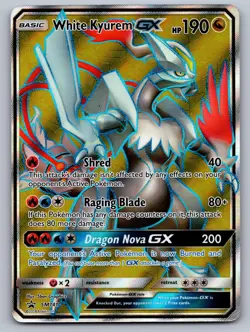 White Kyurem GX - SM141 Holo Sun & Moon Promo Pokemon Lightly Played - Image 1