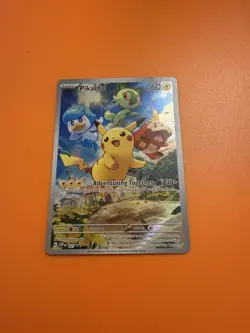Pokemon Pikachu SVP 027 Scarlet & Violet Full Art Holo Black Star Promo - Image 2