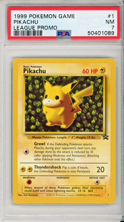 1999 Pokemon Game Pikachu League Promo - PSA 7 - #1 Genuine - Image 1