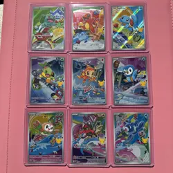 Pokemon Set of 9 - First Partner Illustration Collection Promo 30th Anniversary - Image 1