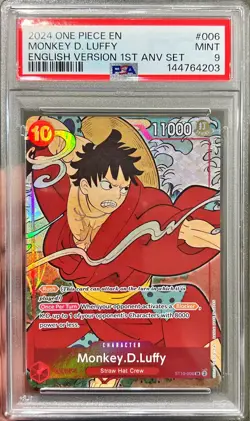 2024 One Piece English Version Monkey D Luffy 1st Anniversary Set ST10-006 PSA 9 - Image 1