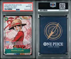 2025 ONE PIECE MONKEY D. LUFFY OP13-118 SEC ALT ART PSA 10 💎 ENGLISH CARD - Image 3