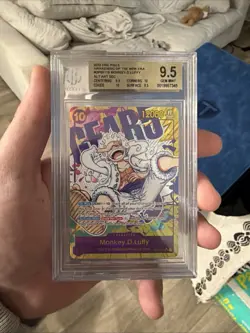 ONE PIECE OP05 119 MONKEY D LUFFY GEAR 5 NIKA SEC ALT ART ENGLISH Beckett 9.5 - Image 1