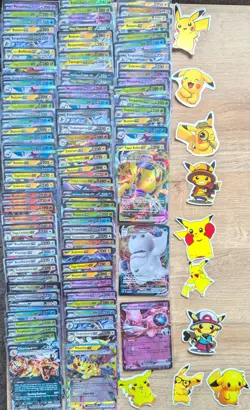100 Pokemon Full Art, Ex, V Cards Lot (CHARIZARD, PIKACHU, MEWTWO) Free Ship!!! - Image 1