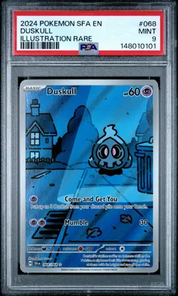 2024 POKEMON SFA EN-SHROUDED FABLE ILLUSTRATION RARE #068 DUSKULL PSA 9 - Image 1