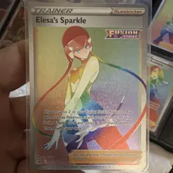 Pokemon Elesa's Sparkle 275/264 Fusion Strike Secret Rare Full Art Trainer Holo - Image 1