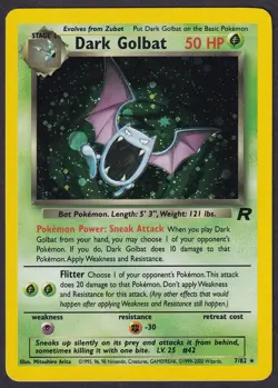 Pokemon Dark Golbat 7/82 Holo Team Rocket - Image 1
