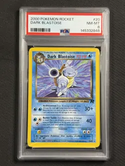 Pokemon Cards PSA 8 NM-MT Dark Blastoise Team Rocket WotC 2000 Rare 20/82 - Image 1