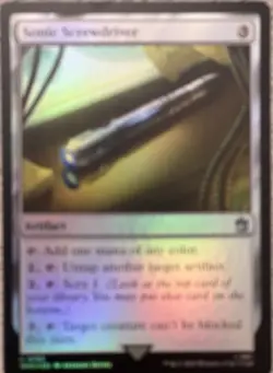 Wizards of the Coast Doctor Who Foil Artifact Sonic Screwdriver 0185 MTG NM - Image 1
