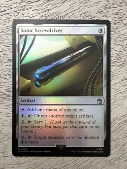 Wizards of the Coast Doctor Who Foil Artifact Sonic Screwdriver 0185 MTG NM - Image 2