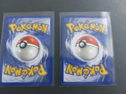EcritureLot Cartes Pokemon Vintage Base Set FR Nidoran♂ 55/102 + Nidorino... - Image 2