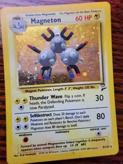 MP - Pokemon TCG Magneton Base Set 2 9/130 Holo Unlimited Holo Rare - Image 1