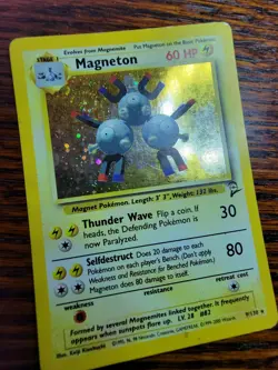 MP - Pokemon TCG Magneton Base Set 2 9/130 Holo Unlimited Holo Rare - Image 2