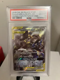 Pokemon TCG Lucario & Melmetal Tag Team GX SM192 Holo Promo Sun & Moon PSA 10 - Image 1