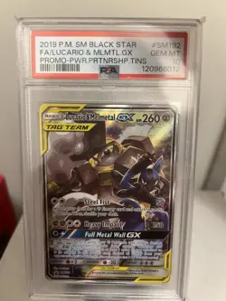 Pokemon TCG Lucario & Melmetal Tag Team GX SM192 Holo Promo Sun & Moon PSA 10 - Image 3