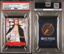 One Piece Saikyo Jump Mini Promo #120 Shanks Perforated Holo Manga PSA 10 - Image 3