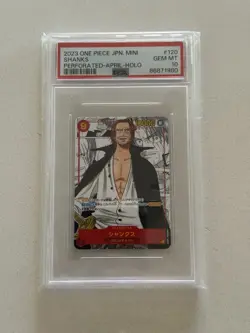 One Piece Saikyo Jump Mini Promo #120 Shanks Perforated Holo Manga PSA 10 - Image 4