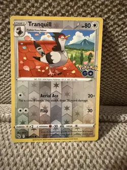 062/078 Tranquill Common Reverse Holo Card : Pokemon GO Trading Card Game TCG LP - Image 1