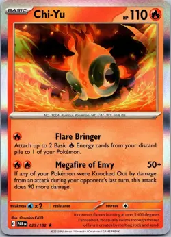 Chi-Yu 029/182 Holo Rare Paradox Rift PAR NM Pokemon TCG Card - Image 1