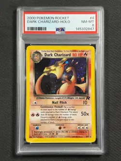 Pokemon Cards PSA 8 NM-MT Dark Charizard Holo Team Rocket WotC 2000 Rare 21/82 - Image 1