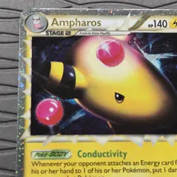 Ampharos (Prime) HeartGold SoulSilver 105/123 Cosmos Holo Pokemon Card - Image 3