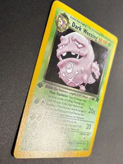 DARK WEEZING Pokemon Card - WOTC - 1st Edition Team Rocket 14/82 HOLO LP - Image 3