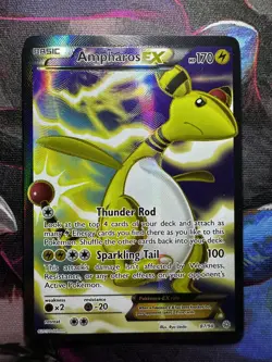 Pokemon TCG Ampharos EX Full Art Card 87/98 XY Ancient Origins Holo LP - Image 1