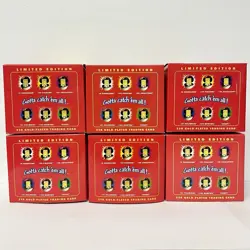 Pokemon 23k Burger King Gold Plated Trading Card Set Red Box Lot Of 6 - Sealed - Image 3
