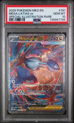 2025 POKEMON MEG EN-MEGA EVOLUTION #181 MEGA LATIAS EX PSA 10 - Image 1
